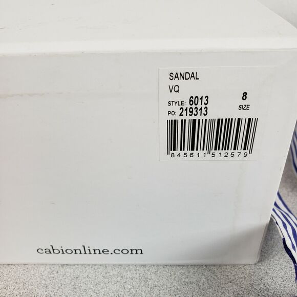 Cabi Womens 6013 Blue White Floral Wrap Tie Comfort Strappy Sandals Size 8 M - Picture 5 of 5